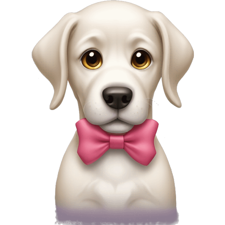 Dog with bow emoji