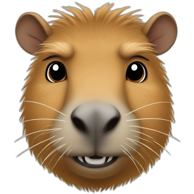 capybara with an angry mark on its head emoji