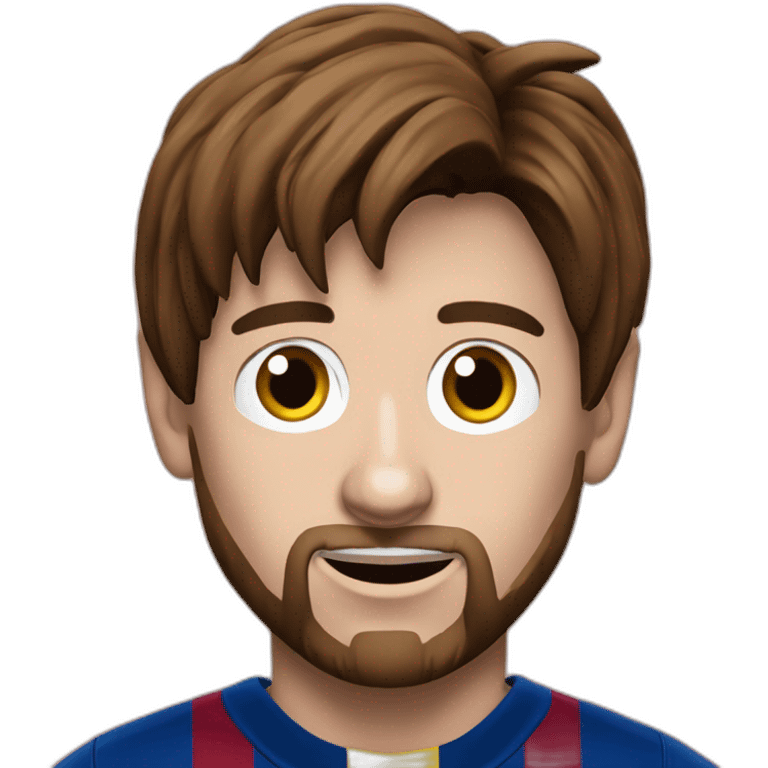 Lionel Messi with a barcelona  emoji