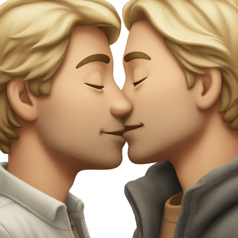 Kissing a boy emoji