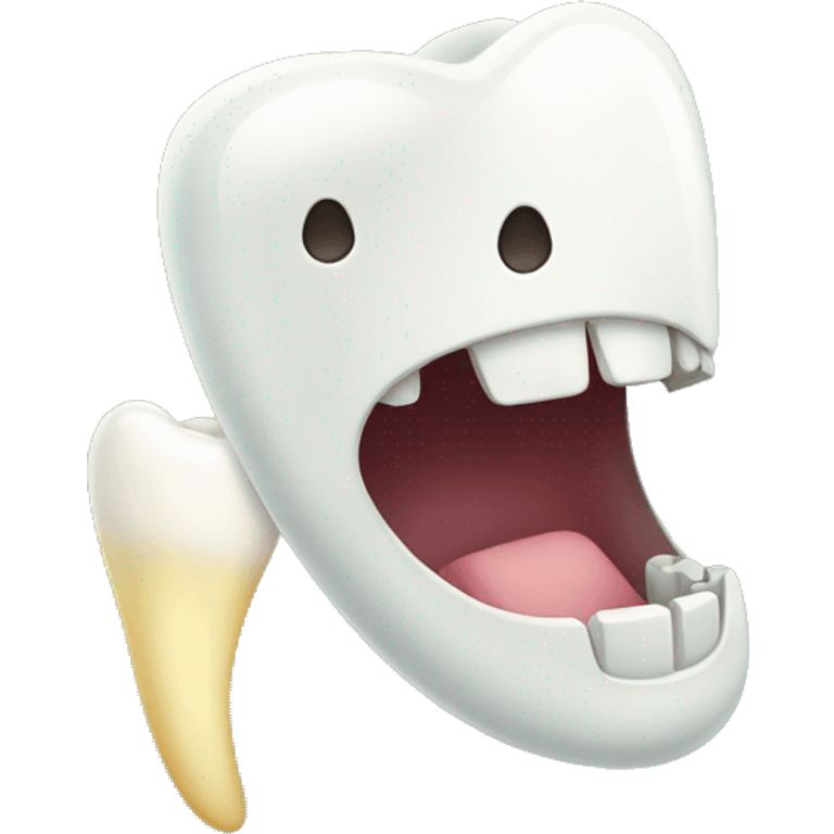 a fairytooth holding a tooth emoji