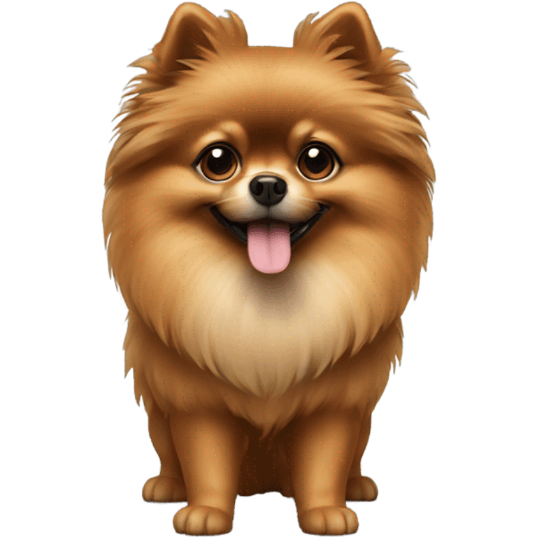 Brown Pomeranian dog standing  emoji