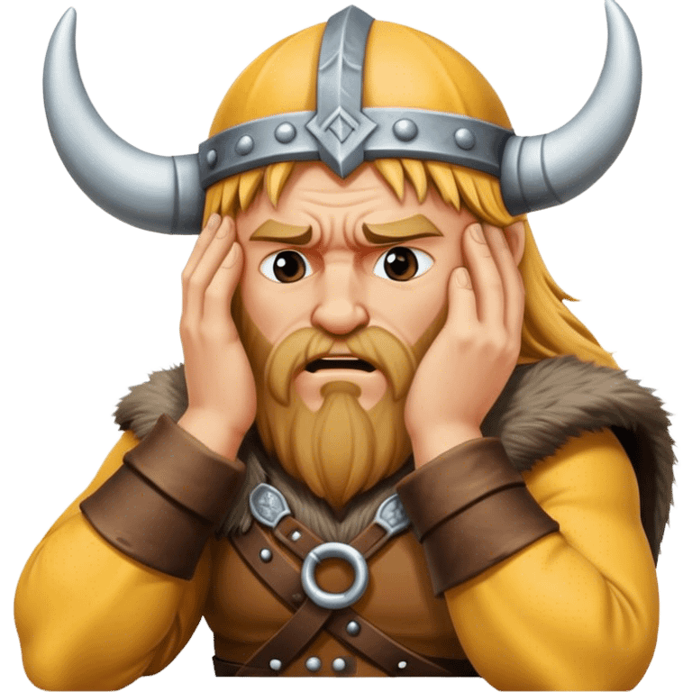 viking facepalm realistic emoji