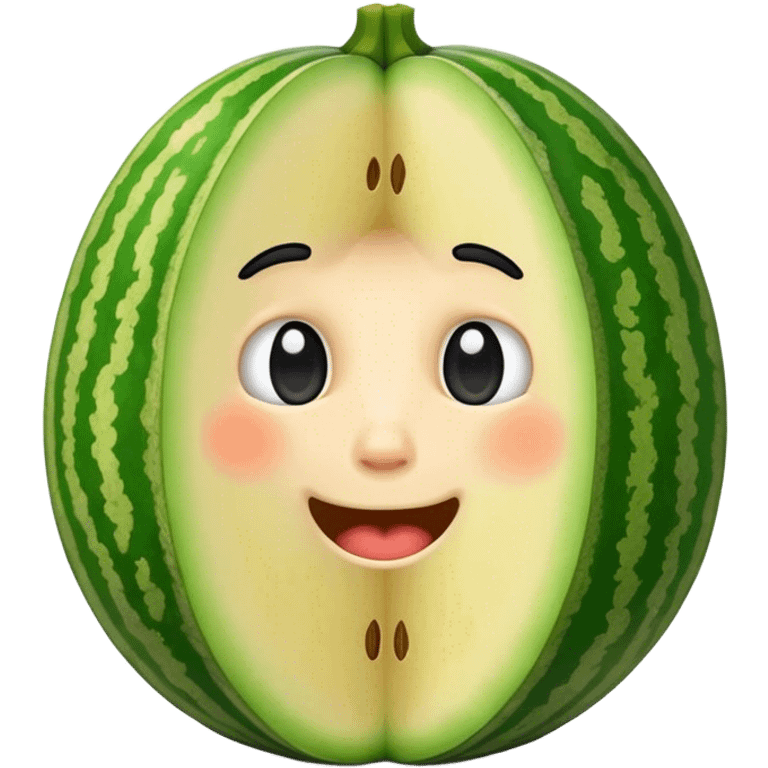 A wee shy hairy melon Irish  emoji