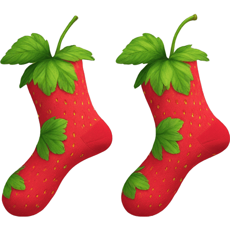 strawberry socks  emoji