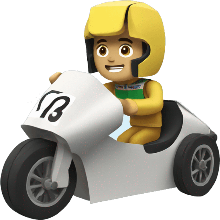 Papercraft racing emoji