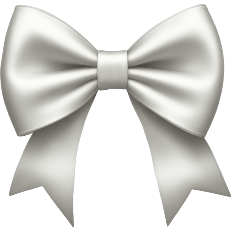 white satin bow emoji