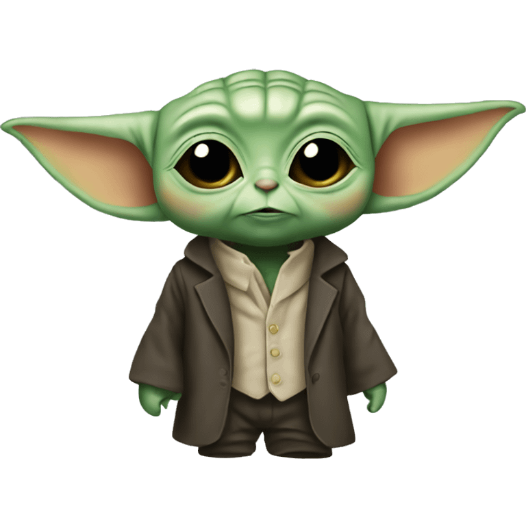 Baby yoda wear a suit emoji