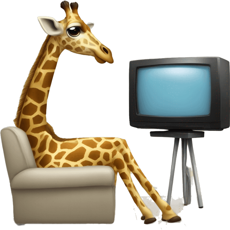 giraffe watching tv  emoji