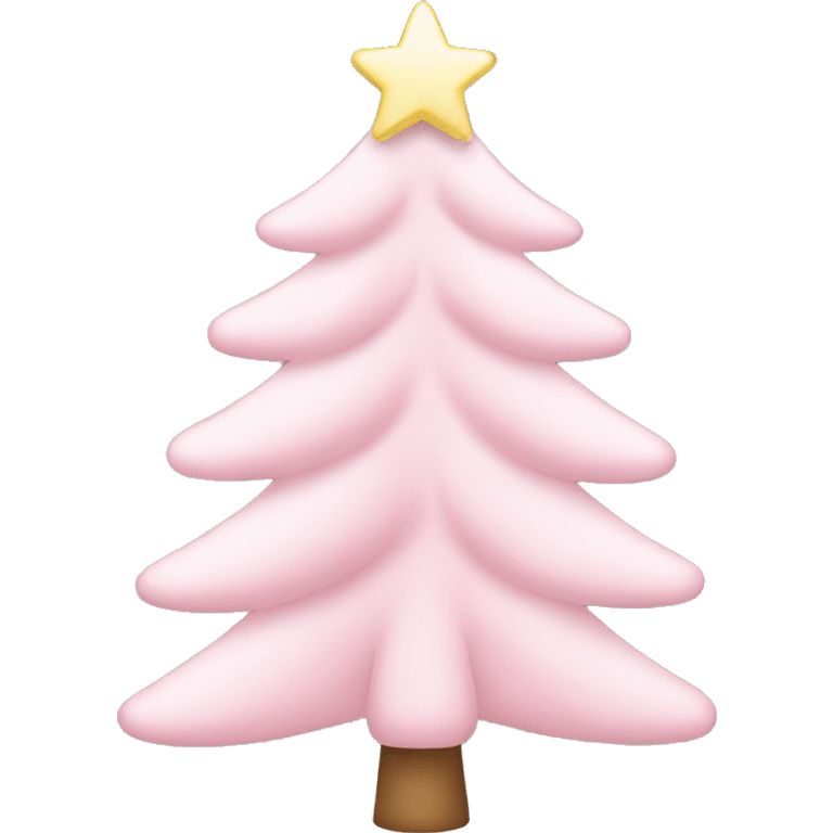 Light pink Christmas tree emoji