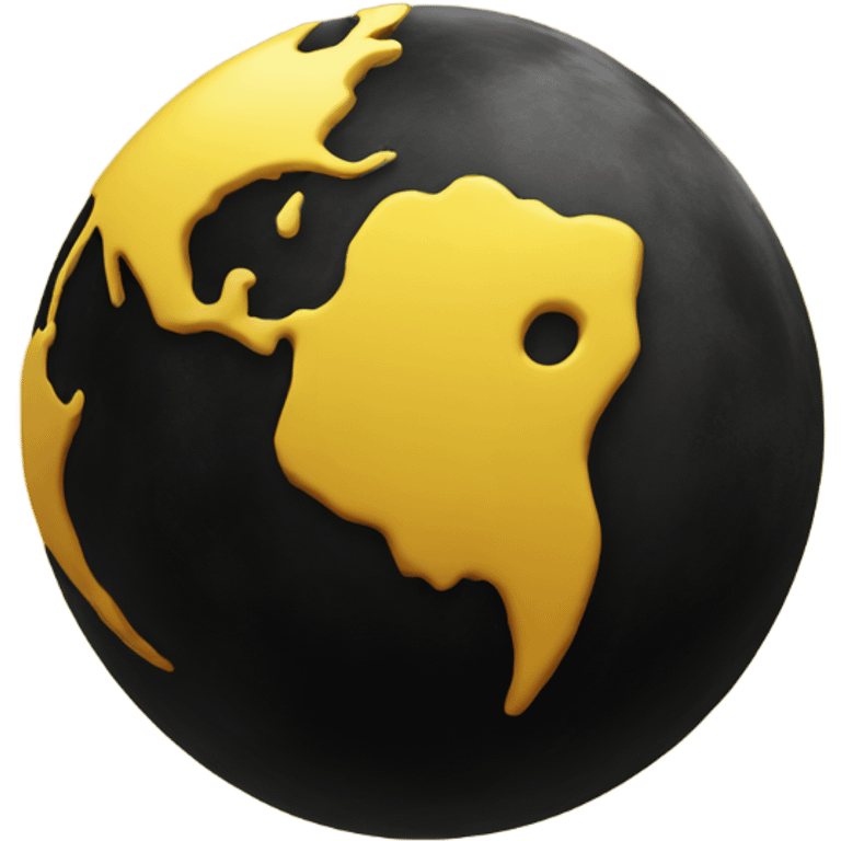 planet yellow and black  emoji