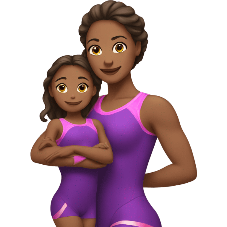 Mother daughter gymnastics  emoji