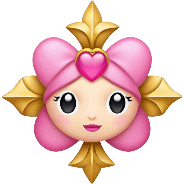 belief gold pink emoji