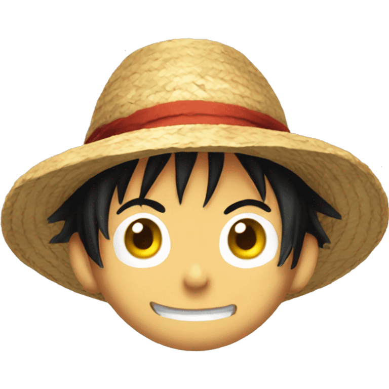 Luffy with a strawhat emoji