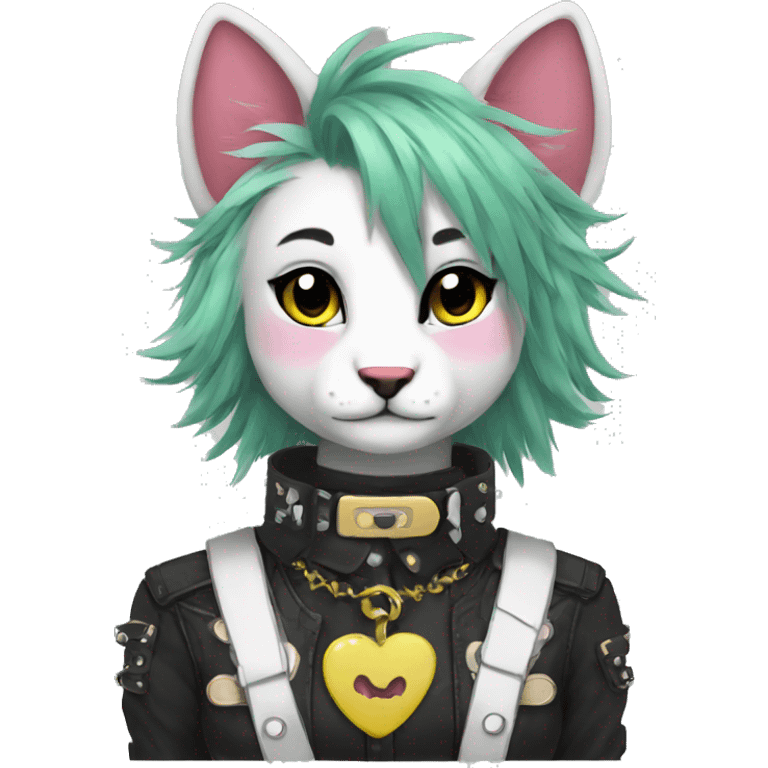 Anthro Punk Fursona Collar  emoji