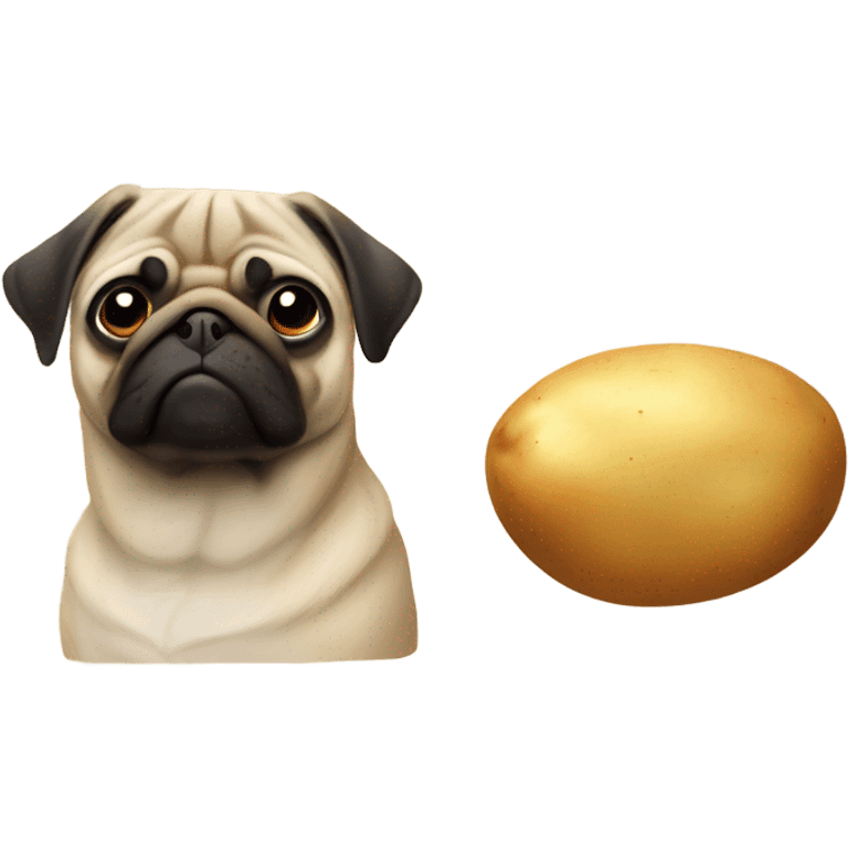 Pug dog and potatoe emoji