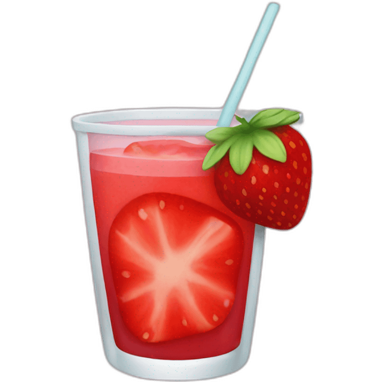 Strawberry drink emoji