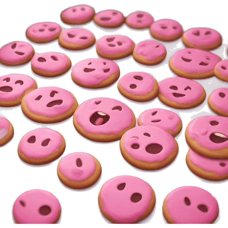 Pink cookies on tray emoji