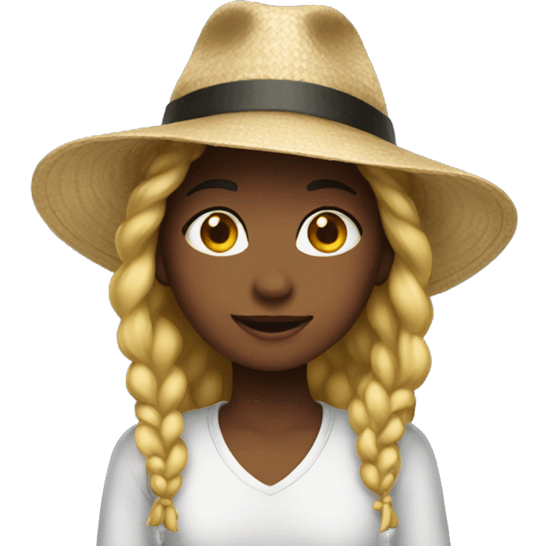 Girl with hat  emoji