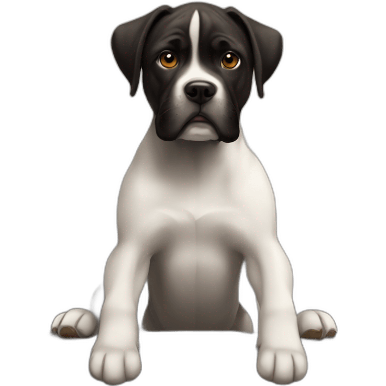 Cruce negro de  boxer con labrador emoji