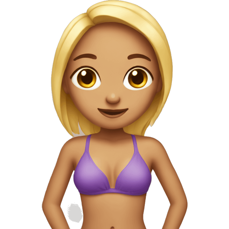 Girl  wearing a bikini emoji