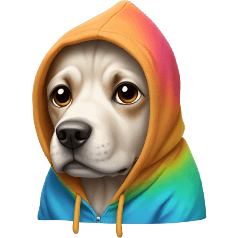 Dog wearing hoodie emoji