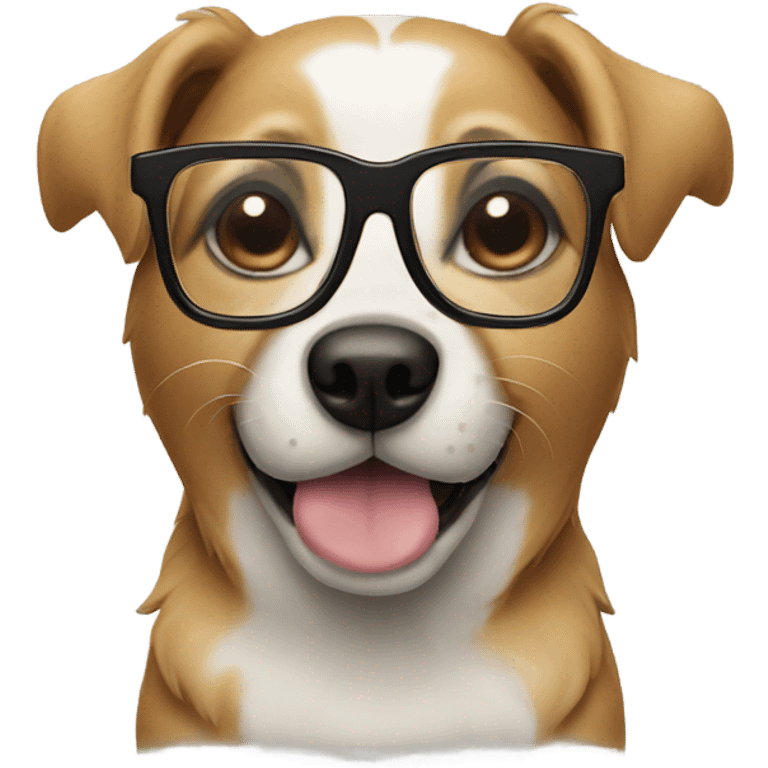 Dog with glasses emoji