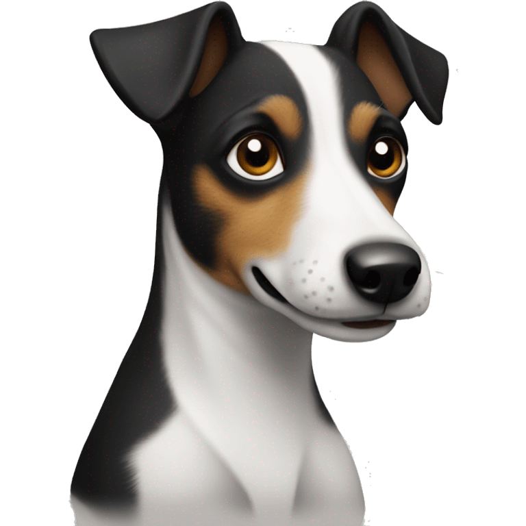 Black jack russel dog emoji