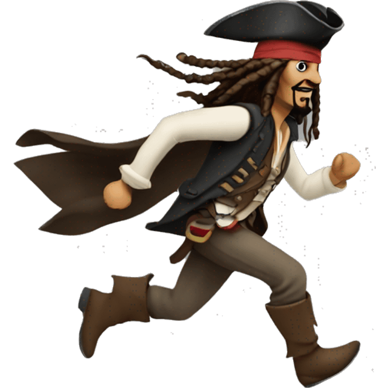 Jack sparrow running emoji