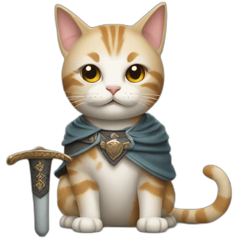 Cat with a sword emoji