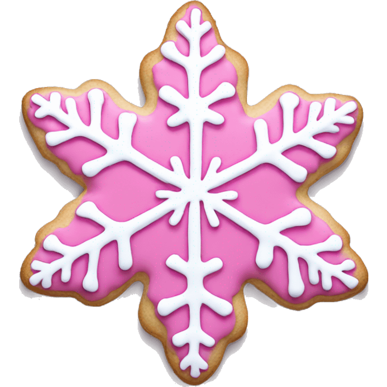 pink snowflake cookie  emoji