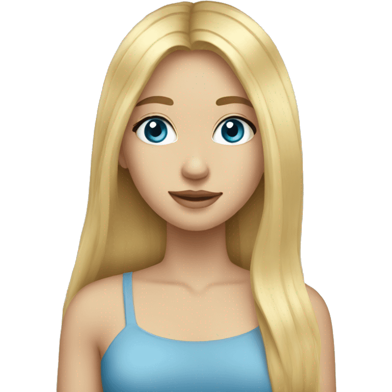 a girl with long blonde hair blue eyes emoji