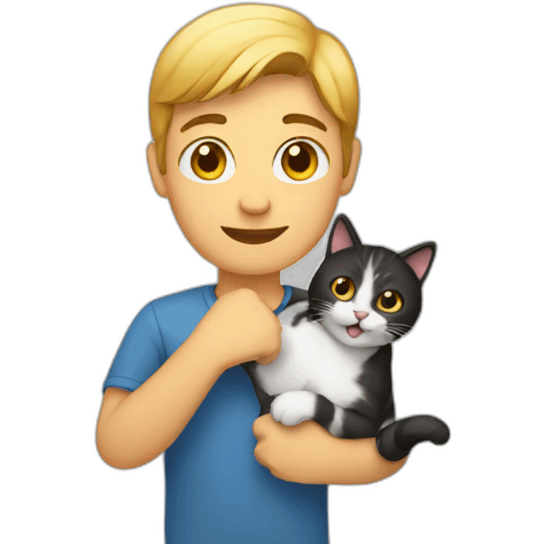 person holding a cat emoji