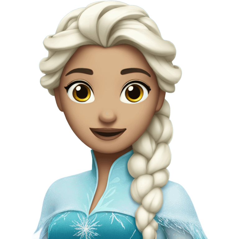 Anjali as Elsa from Frozen emoji