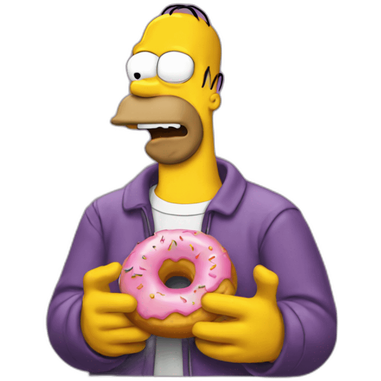 Homer eating a donut emoji