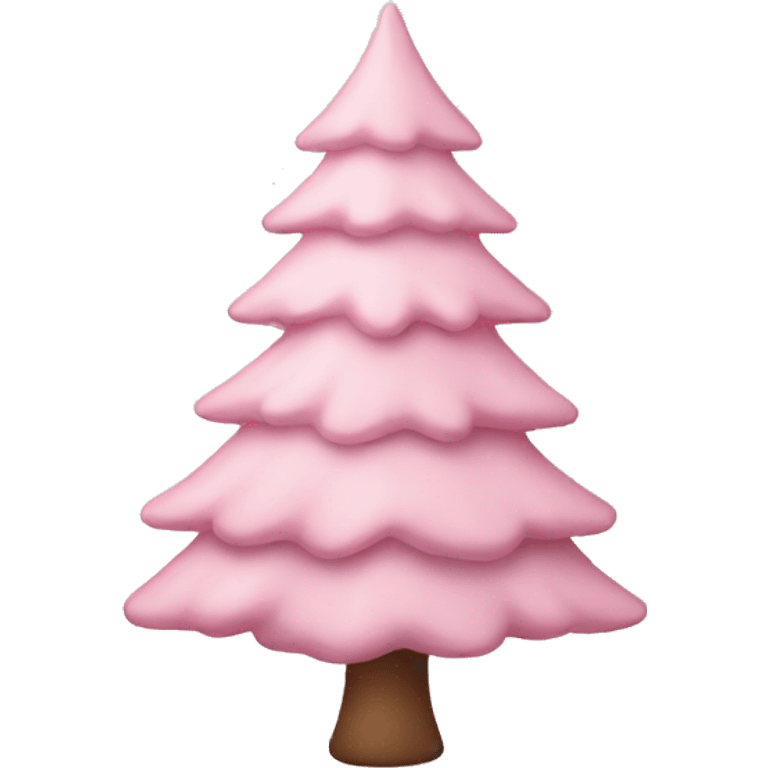 pastel pink christmas tree emoji