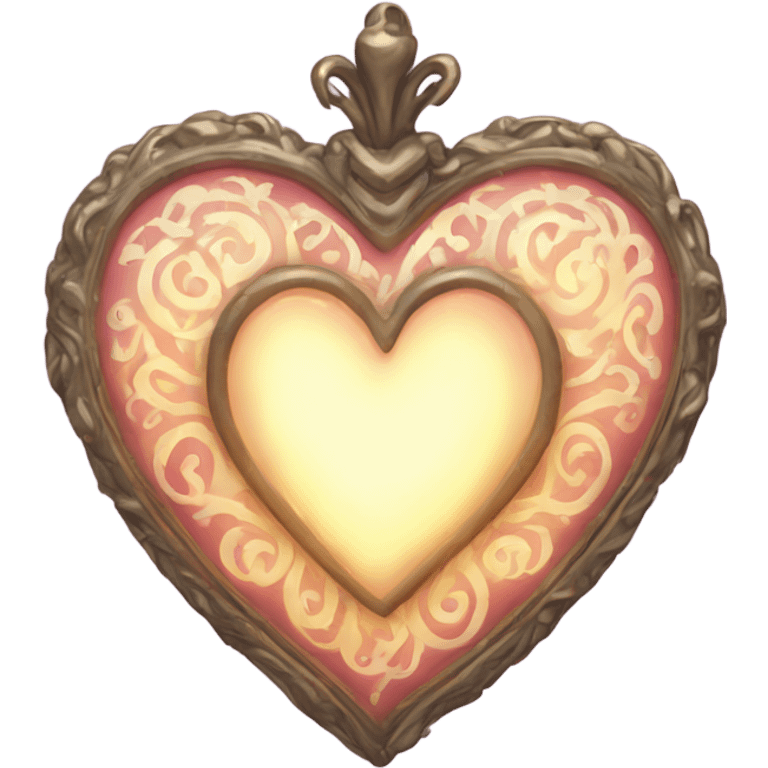 Glowing ornate heart emoji