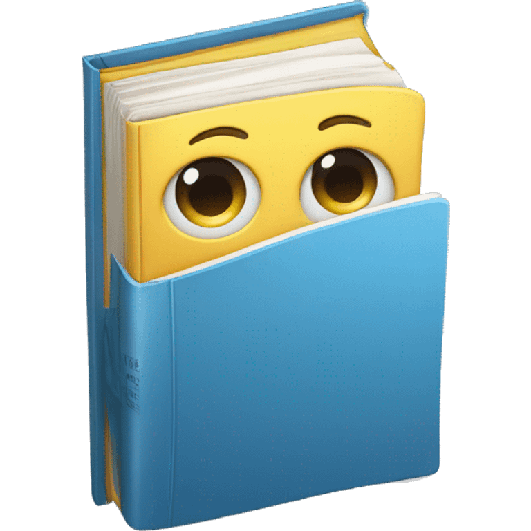 Livre bleu avec une couverture de maïs  emoji