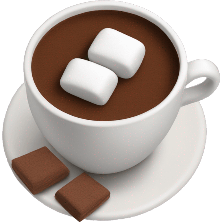 Marshmallows in a cup of cocoa emoji