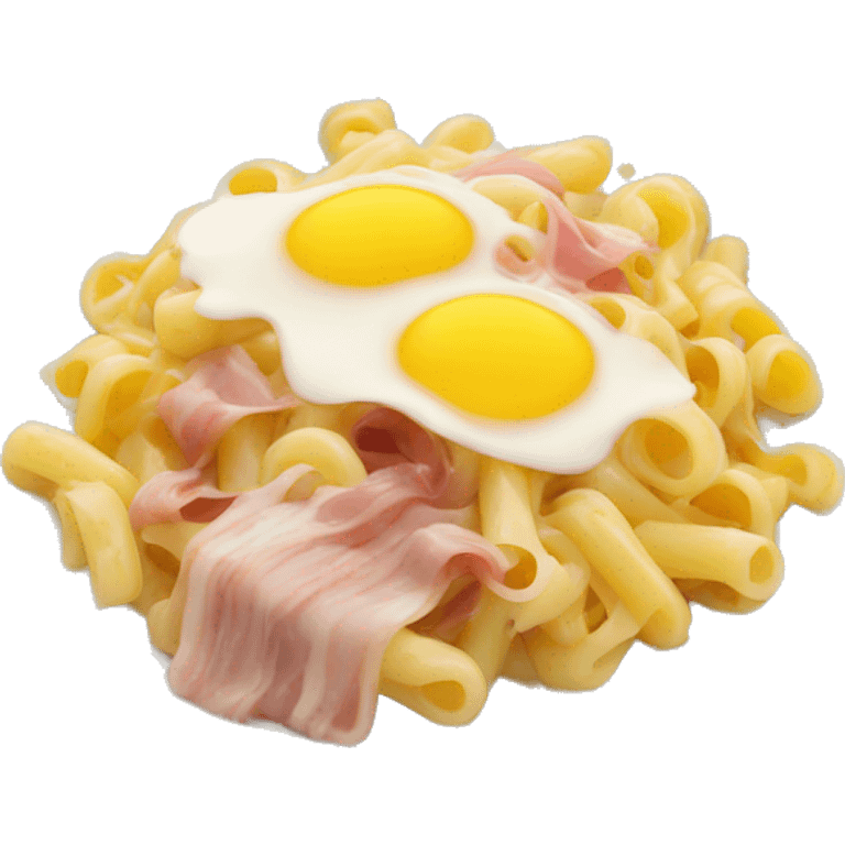 Un chat qui mange des pâtes a la carbonara emoji