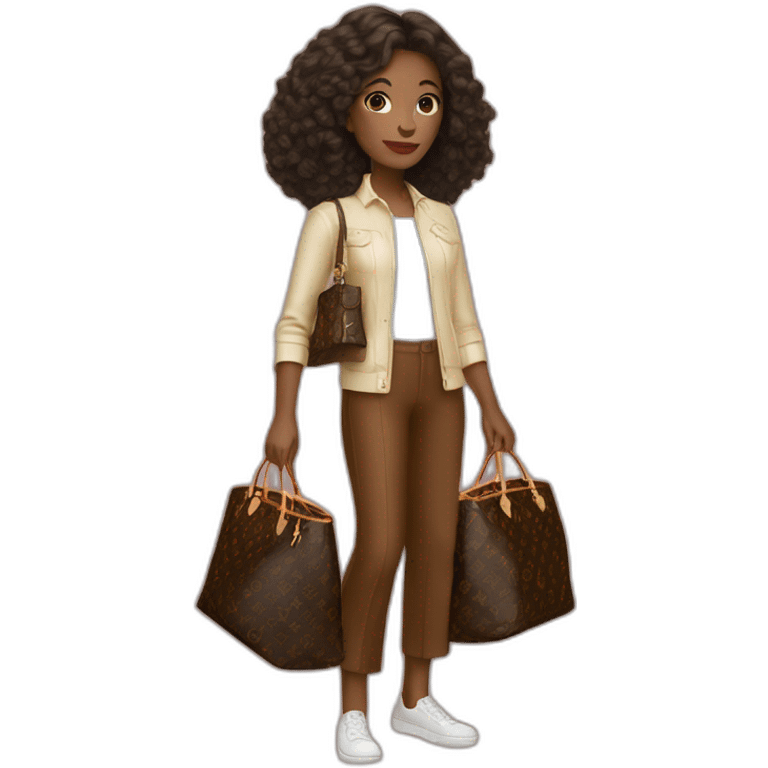 Woman with Louis Vuitton bag  emoji