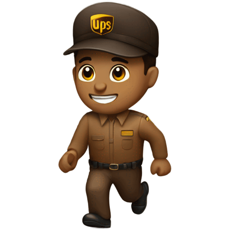 Ups driver running  emoji