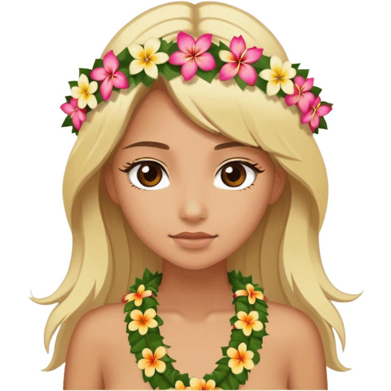 Blonde model with brown eyes, luxury honeymoon in Hawaii emoji