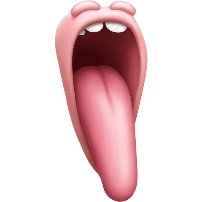 an emoji  of a tongue emoji