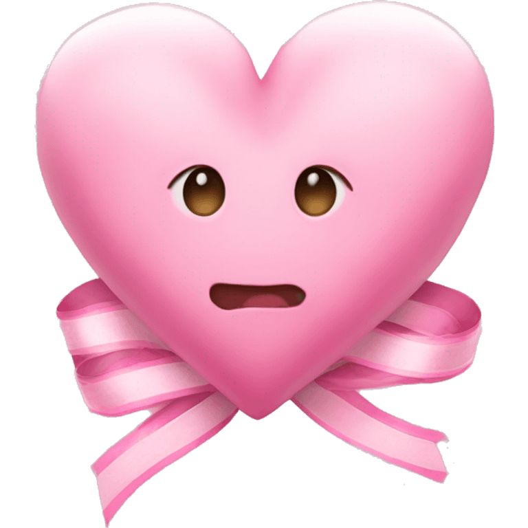  Babypink heart with ribbons  emoji