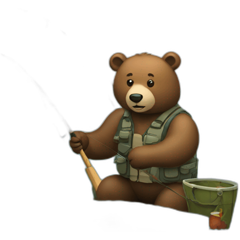 bear fishing emoji