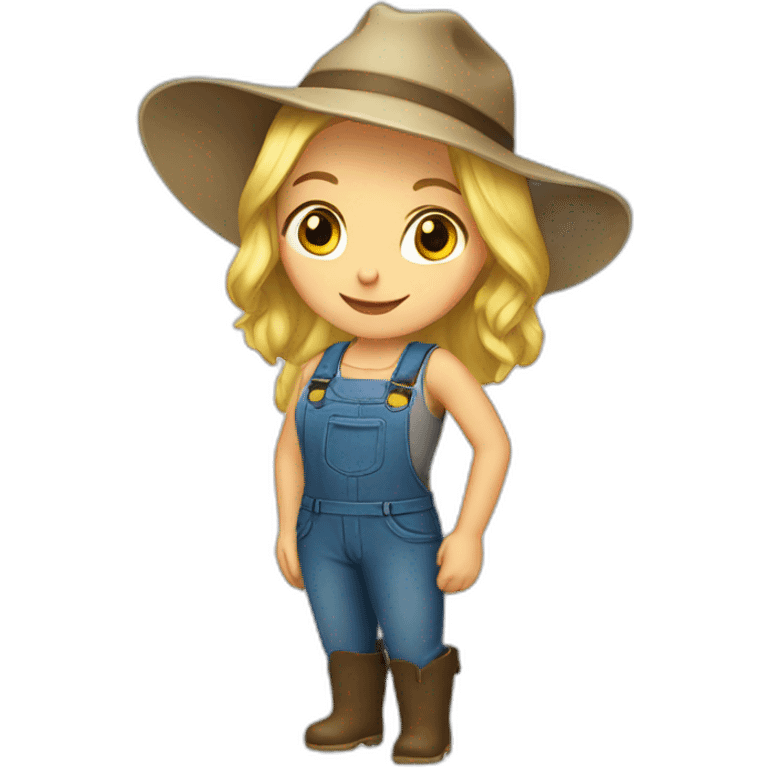 blonde farmer girl emoji