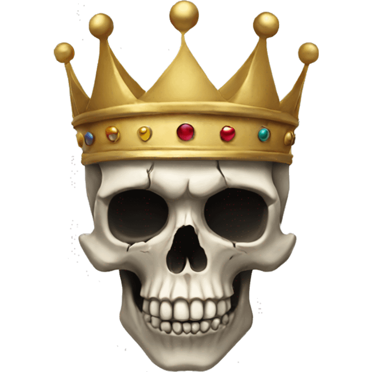 Skull with crown emoji