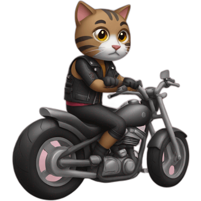 Cat biker emoji