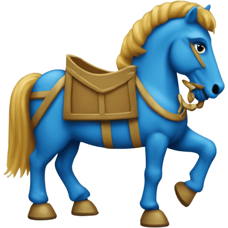 blue Trojan horse emoji